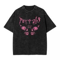 Washed T Shirt The Portal Nights Martinez Melanie Hip Hop Casual T-Shirts Street Streetwear Short Sleeve Tops Tees Men Women XL įvairiaspalvis