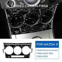 Carbon Fiber Dashboard Trim for Mazda 3 2010-2013 Radio Surround Decorative Panel White