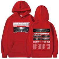 Rapper Playboi Carti Antagonist Tour Hoodie  Concert Fans Gift Hoodies Men Fashion Hip Hop Long Sleeve Oversized Sweatshirt L raudona