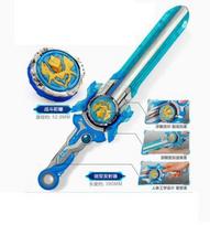 Hurricane Soul Sword Spinning Top Children'S Toy Sword Shaped Tornado Shield Double Dragon Arrow Spinning Knife green