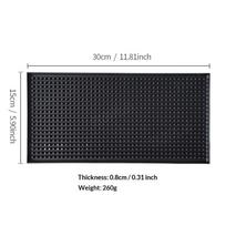 Rubber Bar Mat Anti-Slip Pvc Cafe Bar Mats Home Cup Mat Waterproof Heat Resistant Durable Kitchen Drain Mat Dish Drying Mats 1Pc black