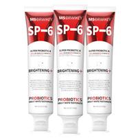MSDRWIKEY SP-6 Whitening Toothpaste  Contains 6 Types of Probiotics  Yellowing Care & Bad Breath Care  Daily Toothpaste  130g (3) brown