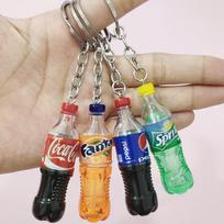 12 Pack Fake Can Keychain Set, Simulated Beverage Bottle Key Rings Party Favors One Size beige