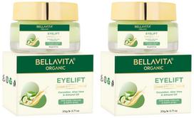 Bella Vita Organic EyeLift Hydrating Natural Under Eye Cream Gel for Dark Circles, Puffy Eyes, Wrinkles & Removal of Fine Lines for Women & Men, white