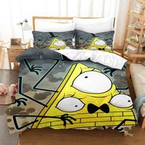 Duvet Cover Bill Cipher 3D Exquisite Cartoon Gravity Falls Digital Printing Bedding Set Comforter Bed Youth Home Decor Kids Boys 135x200cm