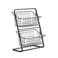 Detachable 2-Tier Spice Holder Basket Large Capacity Snack Storage Rack  Pantry