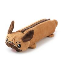 Cute Cartoon Plush Dog Pencil Case Multifunctional Storage Bag Coin Purse Kawaii Plush Toy Bag Student Stationery Supplies brown