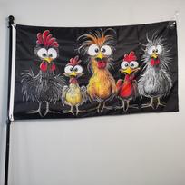Velykinė sodo vėliava 2x3 pėdų 3x5 pėdų Vištos kiemo vėliava lauko dekoravimui, patvarus poliesteris 90 x 150cm