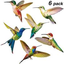 6/8 vnt. langų lipdukai Lipni langų plėvelė namų dekoravimui Dovana Kolibrių langų lipdukai Langų dekoracijos Lipdukai Priešavariniai 6PC Bird