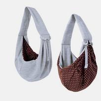 Dog Carrier Sling Adjustable Pet Crossbody Carrier Reversible Puppy Carrier Travel Safety Shoulder Bag for Dogs and Cats gray