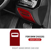 for BMW Z4 G29 2019 2020 2021 2022 2023 Carbon Fiber Accessories Car Interior Trim Steering Wheel Vent Decoration Cover Sticker RHD Red Driver Box gray