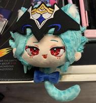 13Cm Cute Genshin Impact Il Dottore With Mask Plushie Pendants Stuffed Toys Zandik The Doctor Plush Dolls Decor Keychain Gifts white