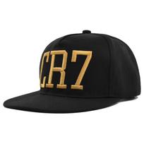 High Quality  New Cristiano Ronaldo CR7 Hats Baseball Caps Hip Hop Cap Snapback Hat for Men Women Adjustable Sun Hats black