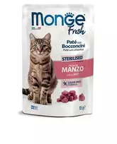 Monge Fresh Sterilised Beef konservai katėms su jautiena, 85 g
