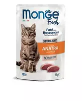 Monge Fresh Sterilised Duck konservai katėms su antiena, 85 g
