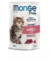 Monge Fresh Kitten Beef konservai kačiukams su jautiena, 85 g