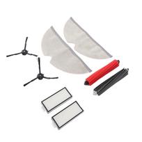 2 Pack Replacement Parts for Roborock Q8 Max Vacuum Cleaner Main Brushes Side Brushes Filters Mop Cloths Robot Vacuum white