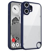 Nothing CMF Phone 2 Pro A001 Case Air Cushion Shockproof Silicone Bumper Clear Matte Back Cover Hard Case for CMF Phone 2 Pro 5G Pc + tpu&Nothing CMF Phone 2 Pro mėlyna