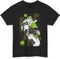 New Anime JoJo Gyro Zeppeli Shirt Casual Short Sleeve Anime T Shirt tee S juoda