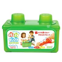 Jelly Blox 30-Piece Box Set: A New Experience Soft Blocks for First Time Building, Educational Toy, 931693, Authentic green