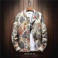 Žiemos siuvinėjimas Vyriški paltai Bomber Striukė M white