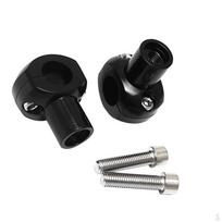 1 Pair Aluminum HandleBar Riser Mount Clamps for 22mm Bike Black black