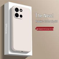 OnePlus Turbo 6 Liquid Silicone Drop-Proof Case - Solid Color, Skin-Friendly, Full Coverage, Protective, Simple Style OnePlus Turbo 6 beveik baltos spalvos
