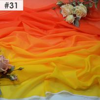 100D Šifono Audinys Gradiento Spalvos Organzos Tiulio Audinys Rankdarbiams Senovinio Stiliaus Hanfu Suknelei Scenos Šokių Kostiumas Dekoracija Amatai 1M red