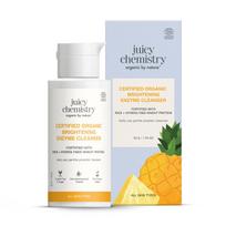 Certified Organic Brightening Enzyme Cleanser, 50 g | Natural Fruit Enzyme Facial Cleanser | Gentle Daily Exfoliation Powder with Papaya, Pineapple white