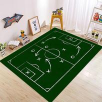 Futbolo lauko rašto kilimas svetainei Neslystantis durų kilimėlis Tinka miegamajam Vaikų žaidimų zonai Sportinio stiliaus grindų kilimėlis namų dekoravimui 40cmX60cm white