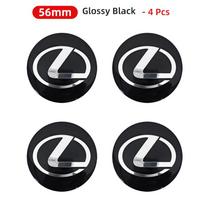 For Lexus RX24pcs 56mm 60mm 65mm Car Wheel Center Hub Cap Rim Cover Stickers for Lexus LS LC RZ IS350 GX460 LX570 RX500h NX300 LM ES300 GS350 black