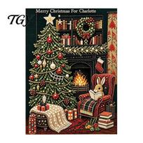 Easy Art Projects Christmas Faux Pearl Painting Kit, Santa Reindeer DIY Creative Winter Decor 3D Angel Wall Craft Kit for Adults, Festive Home Holiday E beige