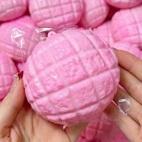 Homemade Pineapple Bun Squishy Squeeze Fidget Toys Soft Bread Building Block Filling Stress Ball Toys Sensory Anti Stress Toy rožinė