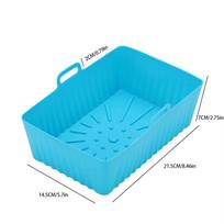 2pcs/set Air Fryer Silicone Liners for Ninja Double Stack XL Basket Reusable Air Fryer Baking Tray Airfryer Accessories blue