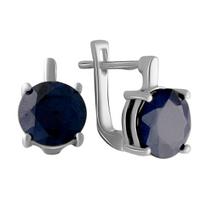 Sidabriniai auskarai su natūraliu safyru 6.925ct (2057659) safyras