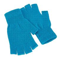 Unisex žieminės puspirštinės pirštinės megztos atviros pirštinės šiltos elastinės pirštinės One Size raudona