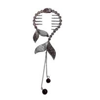 Tassel Hairpin Bun Head Fixing Clip Hairpin Bun Buckle black