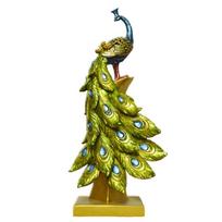 Europos stiliaus pora Povas Kūrybiškas namų dekoras Statulos apdaila Derva Rankdarbiai Šiuolaikinis gyvenimas Single headed peacock brown