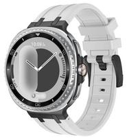 Silicone+Metal Strap For Samsung Galaxy Watch 8 44mm 40mm Classic 46mm Comfortable Bracelet Samsung Galaxy Ultra 2025 47mm Band Galaxy Watch 8 40mm gray