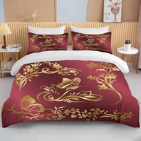 Ginkgo Biloba Bedding Set 3D Printed Duvet Cover Set Skin-Friendly Single Double Size Bedroom Decor Duvet Cover Set Christmas Eu Single 135x200cm white