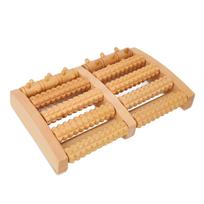 Foot Massage Roller Wood Stimulate Acupoints Corrosion Crack Resistant Feet Relax Massager beige
