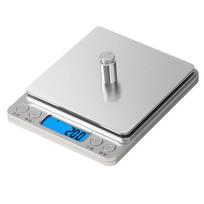 Baijie didelio tikslumo skaitmeninės virtuvinės svarstyklės (0,1 g didelis tikslumas) Double tray -3kg large range gray