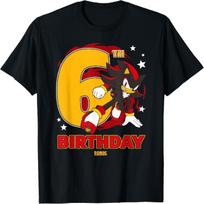 Sonic The Hedgehog Epic Shadow 6th Birthday Big Chest Logo T-Shirt XXXXXL įvairiaspalvis