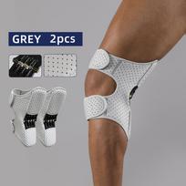 Vbosi Adjustable Knee Brace Triple Spring Booster Support Stabilizer For Men Women Sports Training Squat M šviesiai pilka spalva