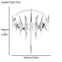 Luxury Irregular Cyberpunk Mask Exaggerate Silver Color Facial Jewelry Charm Punk Rock Head Accessories For Women Men Party Gift white