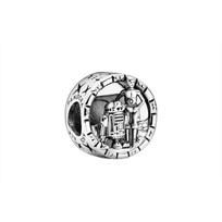 Pandora Hollow Charm Exquisite 925 Silver Pendant Unisex Jewelry 799245C00 Silver gray