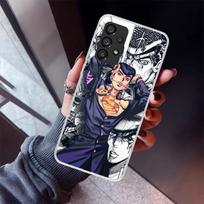 JoJo Adventure Higashikata Josuke Phone Case For Samsung Galaxy A17 A57 A37 A16 A26 A36 A56 A15 A25 A35 A55 A14 A13 A54 A53 A34 Samsung A35 gray