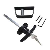 Shed Door Lock set with Longer Stem Metal Shed Door Lock set designs  for Easy Adaptation to Different Door Thicknesses 1 black