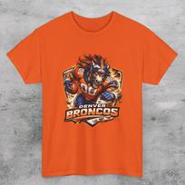 Denver Broncos Art Style Logo Unisex T SHIRT XXXXL gray