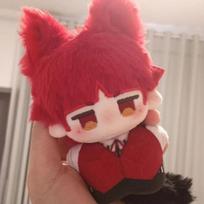 10cm/3.93in Plush Toy Cotton Opela Anime Kawaii Cartoon Figures Peripherals Girl Stuff Cute Display Collectible Decorative Dolls red